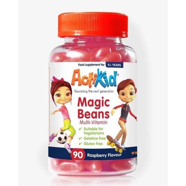 ActiKid Magic Beans Multi - Vitamin 90 gummies Raspberry Kompleks witamin dla dzieci - Sklep Witaminki.pl