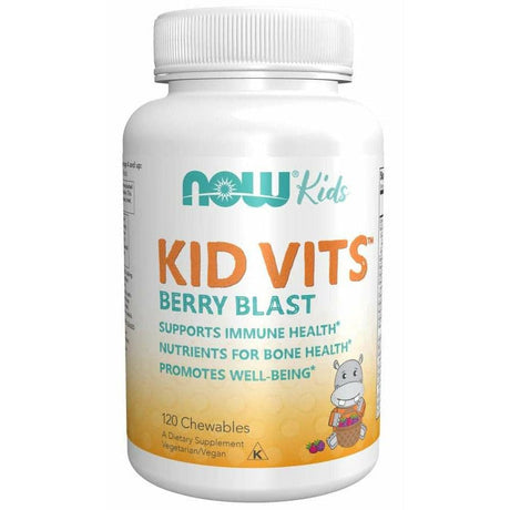 Kompleks witamin dla Dzieci NOW Foods Kid Vits Berry Blast 120 chewables - Sklep Witaminki.pl