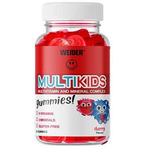 Weider Multikids Gummies Cherry 50 gummies Kompleks witamin dla dzieci - Sklep Witaminki.pl