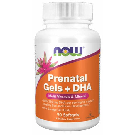 Kompleks witamin dla kobiet w ciąży NOW Foods Prenatal Gels + DHA 90 softgels - Sklep Witaminki.pl