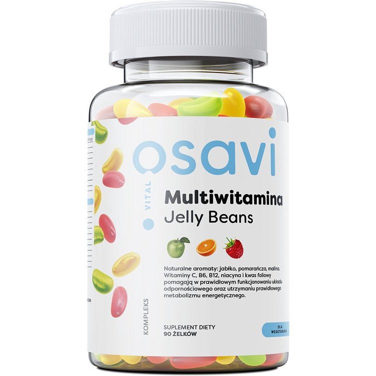 Osavi Multiwitamina Jelly Beans Jabłko Pomarańcza Malina 90 gummies Kompleks witamin uniwersalny - Sklep Witaminki.pl