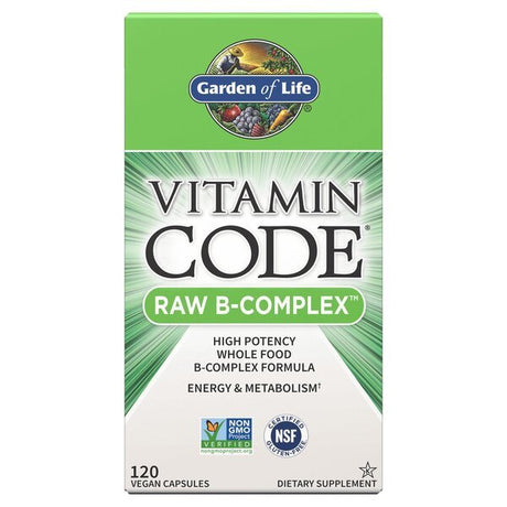 Kompleks witamin z grupy B Garden of Life Vitamin Code Raw B-Complex 120 vegan caps - Sklep Witaminki.pl