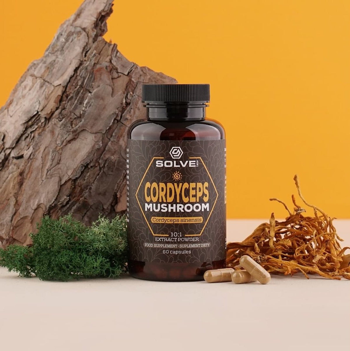 Solve Labs Cordyceps Mushroom 60 caps Kordyceps - Sklep Witaminki.pl