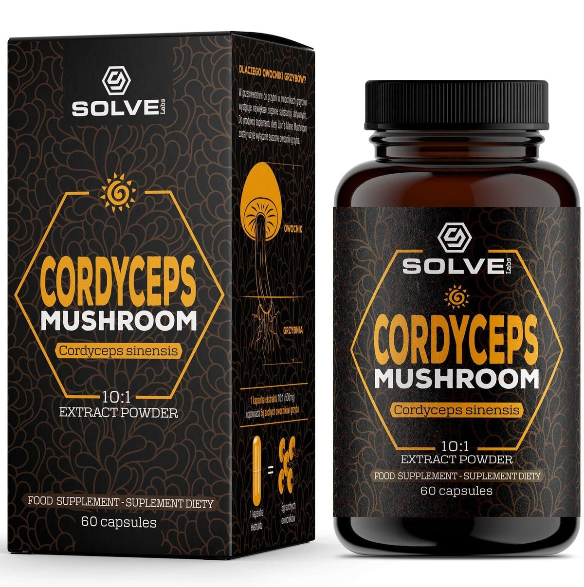Solve Labs Cordyceps Mushroom 60 caps Kordyceps - Sklep Witaminki.pl