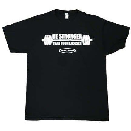 MuscleTech Be Stronger Than Your Excuses T-Shirt M (Medium) Black Koszulka T-shirt - Sklep Witaminki.pl