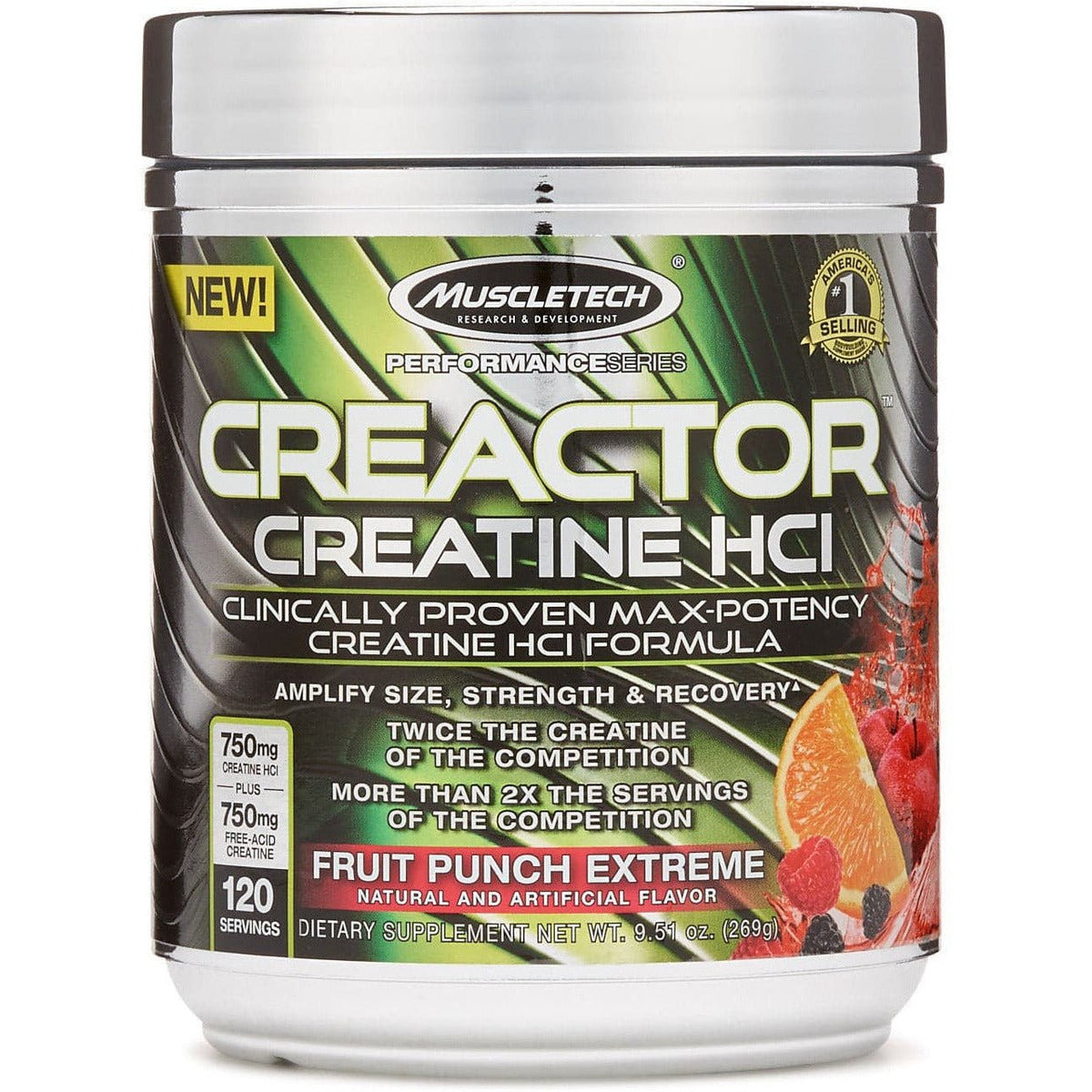 MuscleTech Creactor Fruit Punch Extreme 269 g Kreatyna - Sklep Witaminki.pl