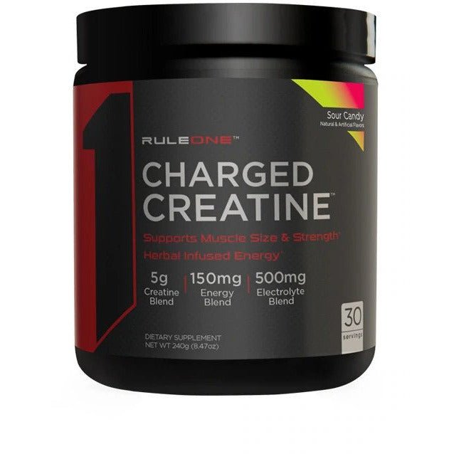 Rule One Charged Creatine Sour Candy 240 g Kreatyna - Sklep Witaminki.pl