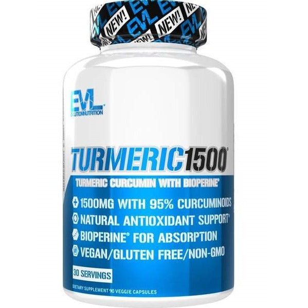 EVL Evlution Nutrition Turmeric 1500 90 vcaps Kurkuma - Sklep Witaminki.pl