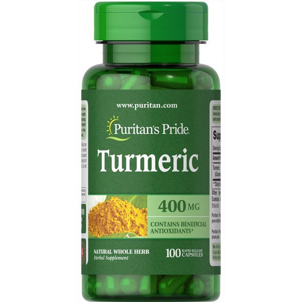 Puritan's Pride Turmeric 400 mg 100 caps Kurkuma - Sklep Witaminki.pl