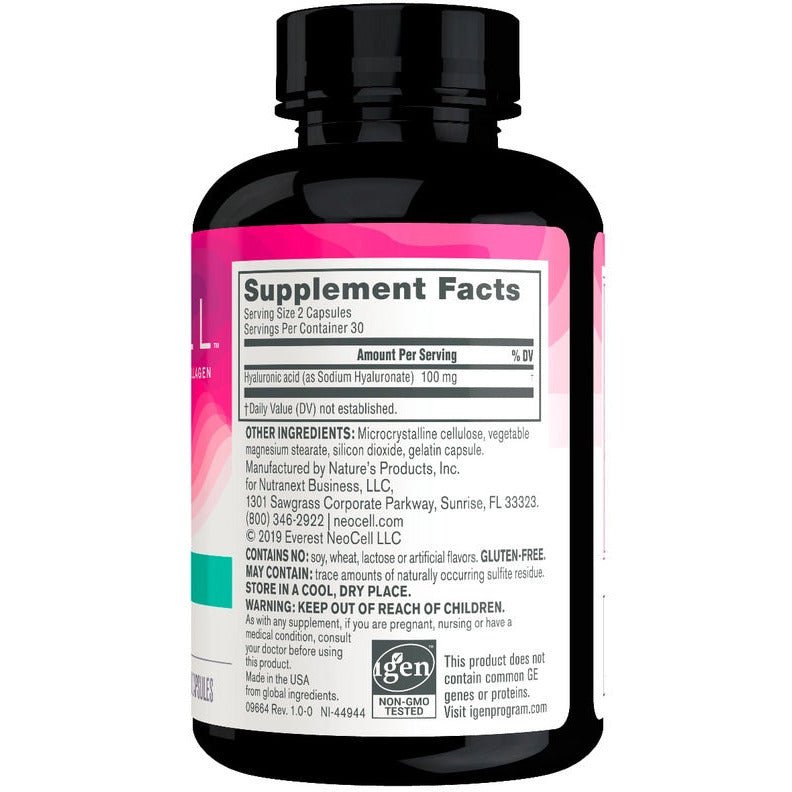 NeoCell Hyaluronic Acid 100 mg 60 caps Kwas Hialuronowy - Sklep Witaminki.pl