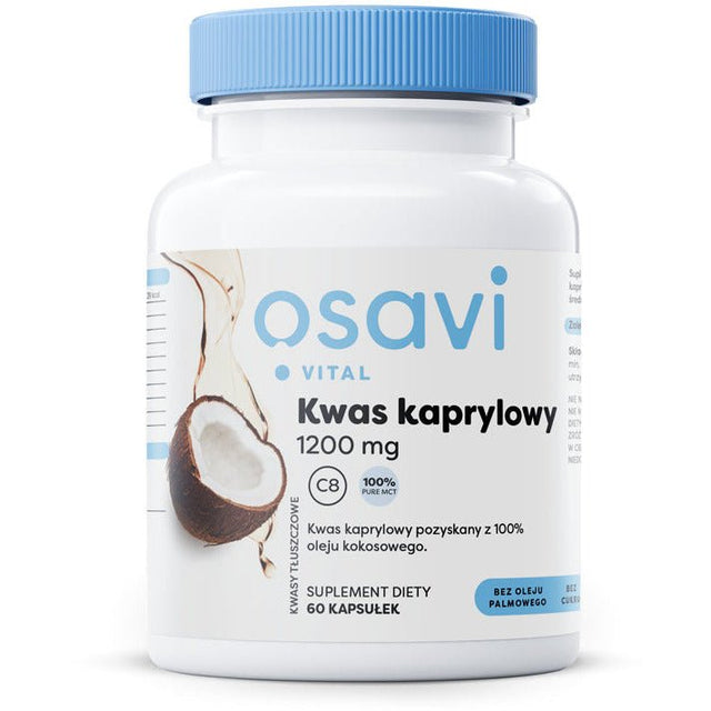 Kwas Kaprylowy Osavi Kwas kaprylowy 1200mg 60 softgels - Sklep Witaminki.pl