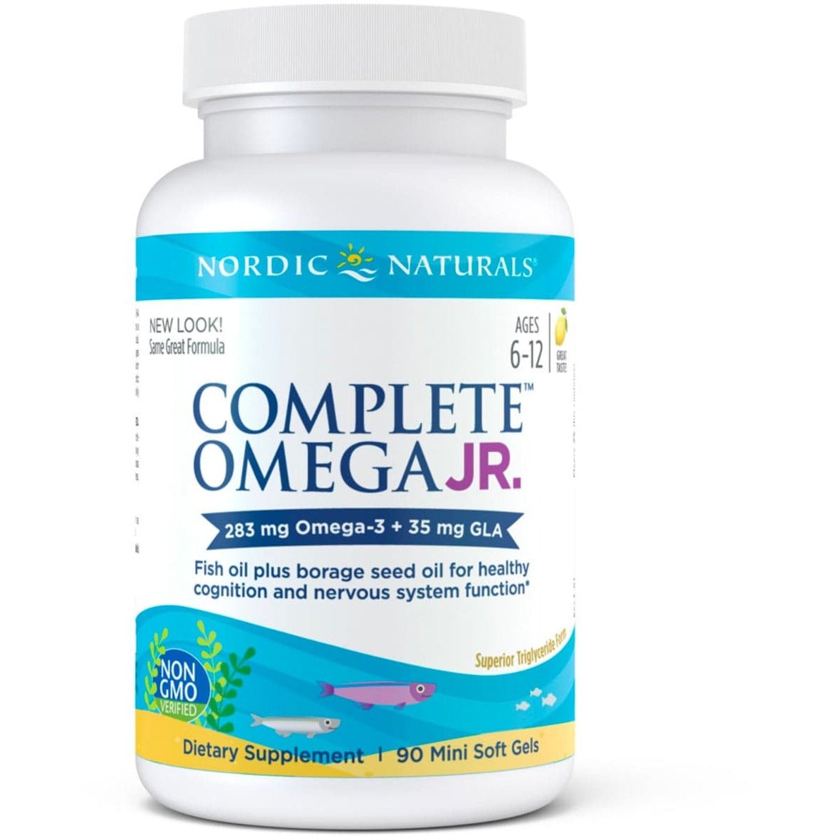 Kwasy Omega 3-6-9 dla Dzieci Nordic Naturals Complete Omega Junior Softgels 90 softgels Cytryna - Sklep Witaminki.pl
