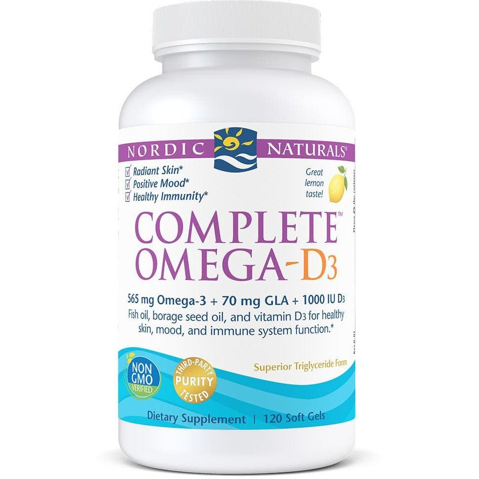 Kwasy Omega 3-6-9 Nordic Naturals Complete Omega-D3 120 softgels Cytryna - Sklep Witaminki.pl