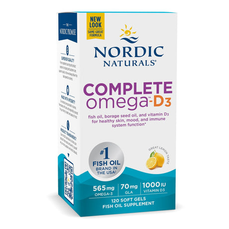 Kwasy Omega 3-6-9 Nordic Naturals Complete Omega-D3 120 softgels Cytryna - Sklep Witaminki.pl