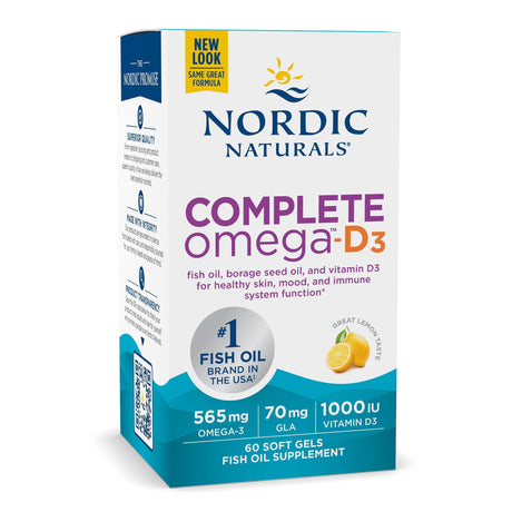 Kwasy Omega 3-6-9 Nordic Naturals Complete Omega-D3 60 softgels Cytryna - Sklep Witaminki.pl
