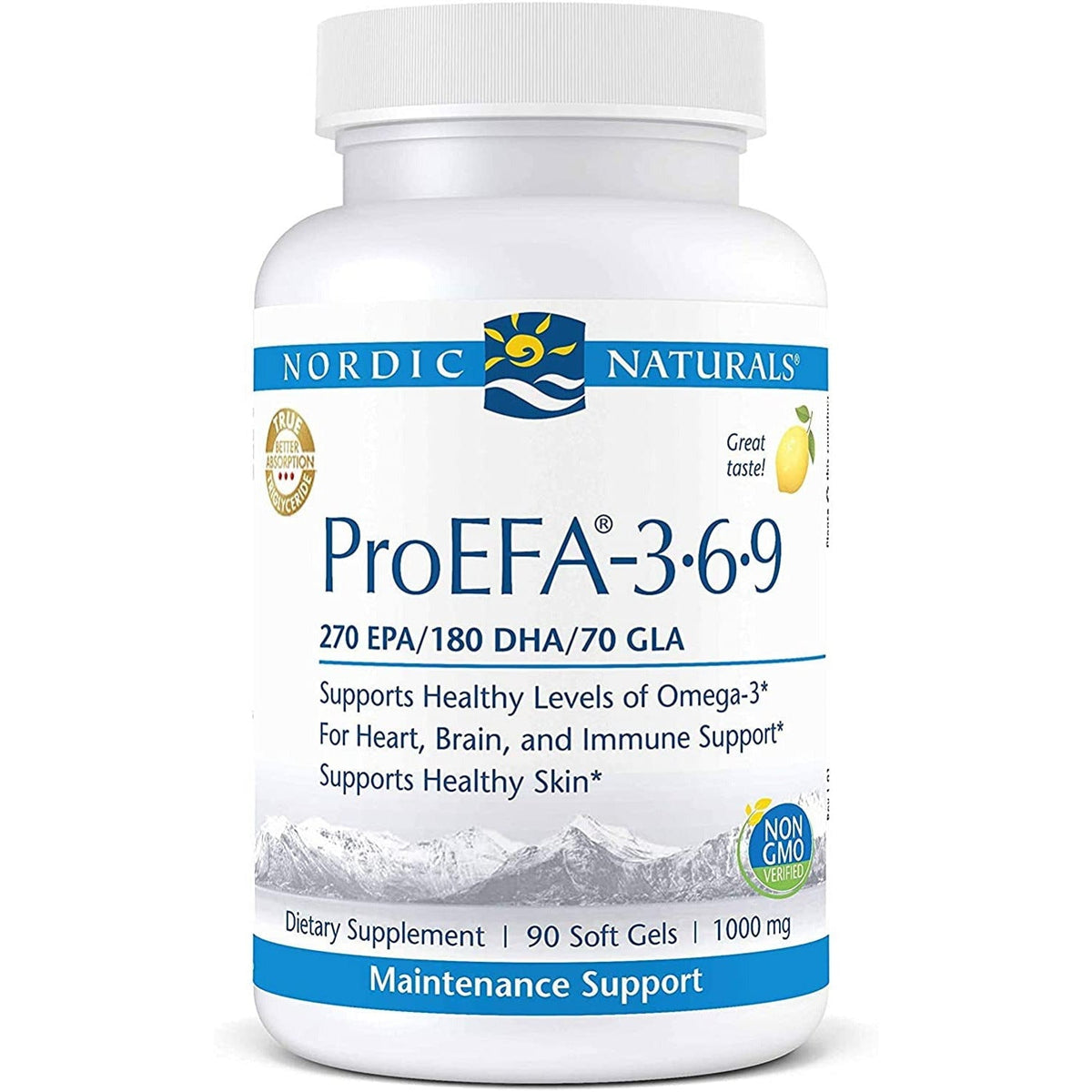 Nordic Naturals ProEFA 3.6.9 Lemon 90 softgels Kwasy Omega 3 - 6 - 9 - Sklep Witaminki.pl