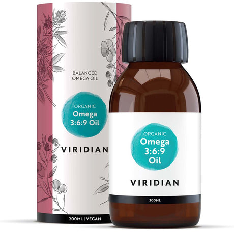 Kwasy Omega 3-6-9 Viridian Organic OMEGA 3:6:9 200 ml - Sklep Witaminki.pl
