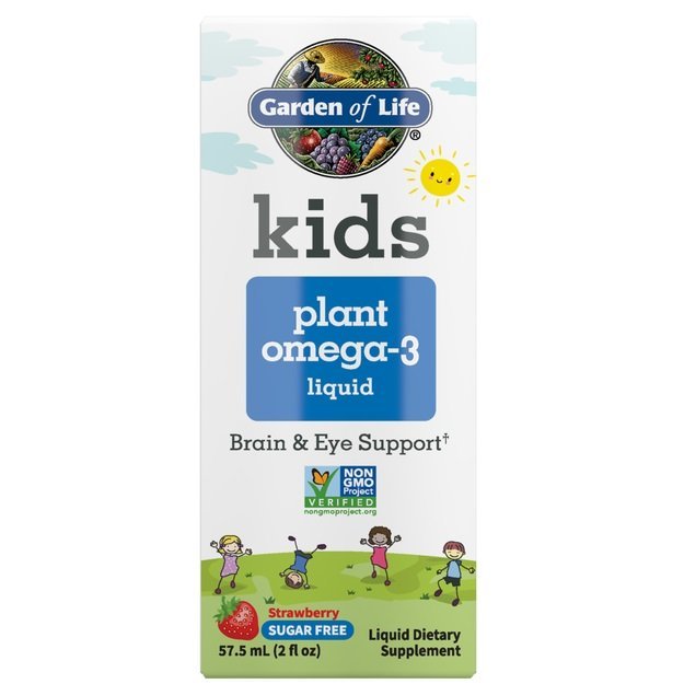 Garden of Life Kids Plant Omega - 3 Liquid Strawberry 57.5 ml Kwasy Omega - 3 dla Dzieci - Sklep Witaminki.pl