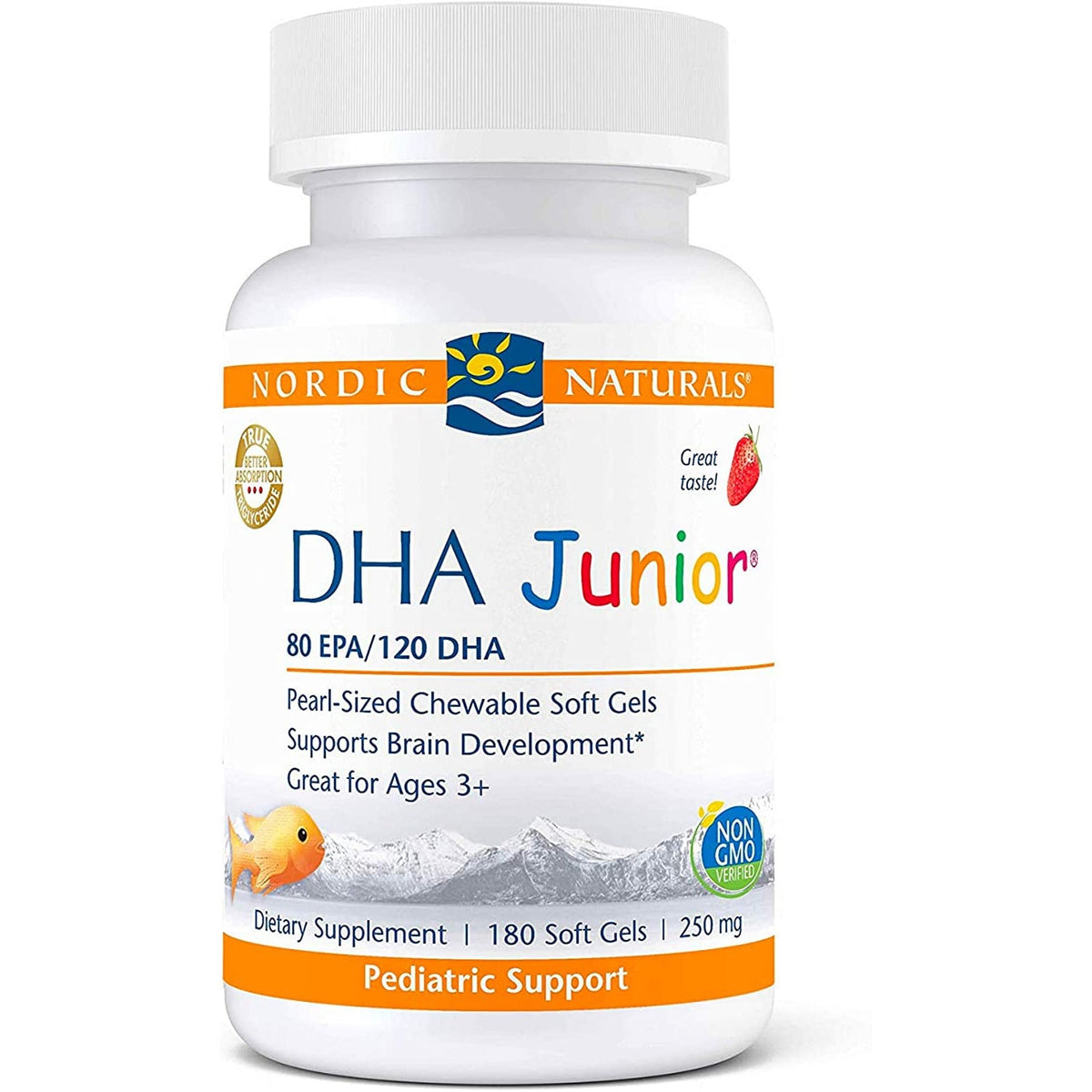 Nordic Naturals DHA Junior 180 softgels Strawberry Kwasy Omega - 3 dla Dzieci - Sklep Witaminki.pl