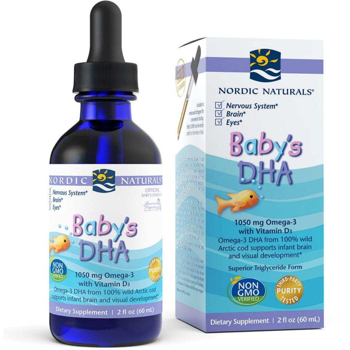 Kwasy Omega-3 dla Niemowląt Nordic Naturals Baby's DHA 60 ml - Sklep Witaminki.pl