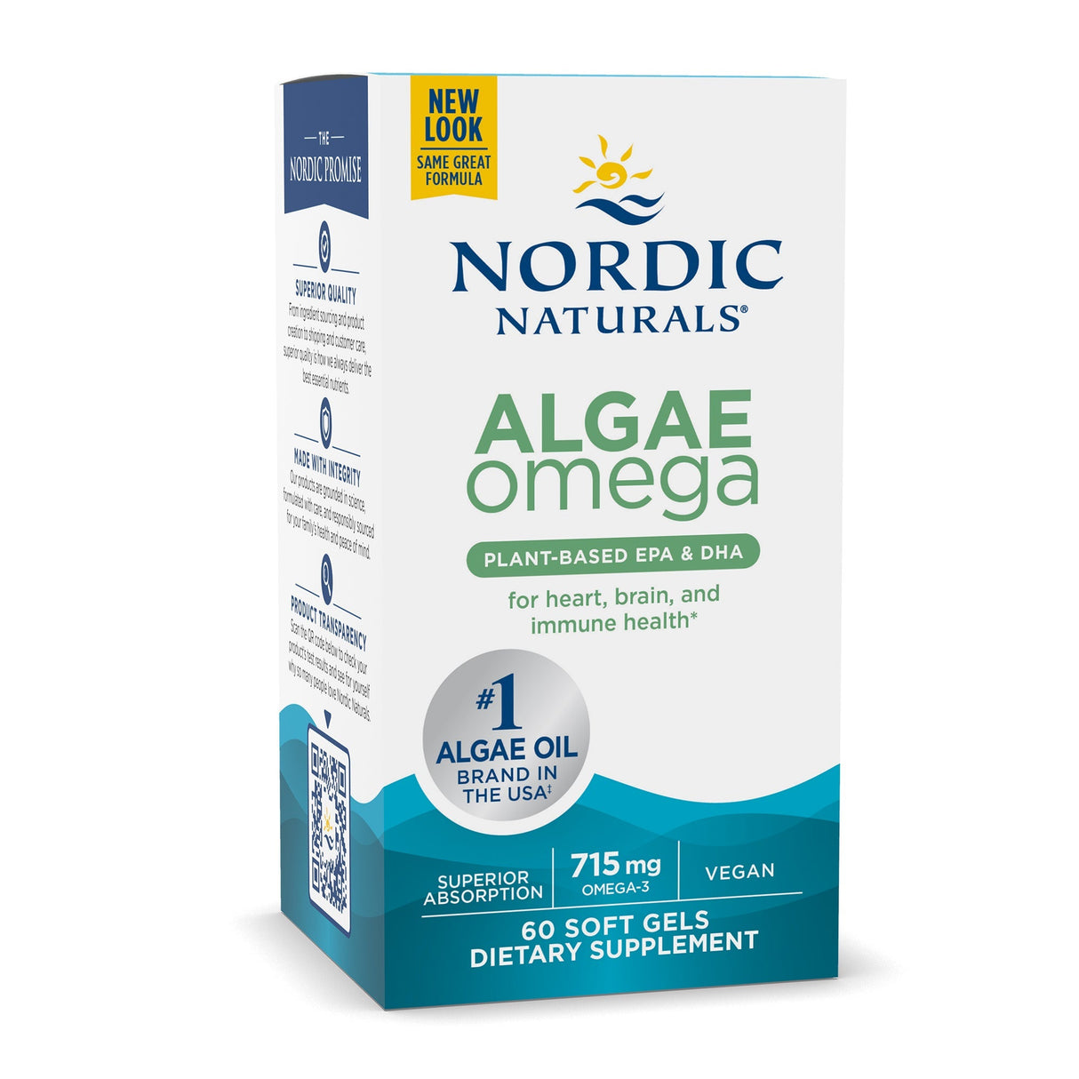 Nordic Naturals Algae Omega 60 softgels Kwasy Omega - 3 dla Wegan - Sklep Witaminki.pl