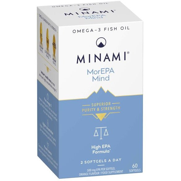 Minami MorEPA Mind Orange 60 softgels Kwasy Omega - 3 na pamięć i koncentrację - Sklep Witaminki.pl