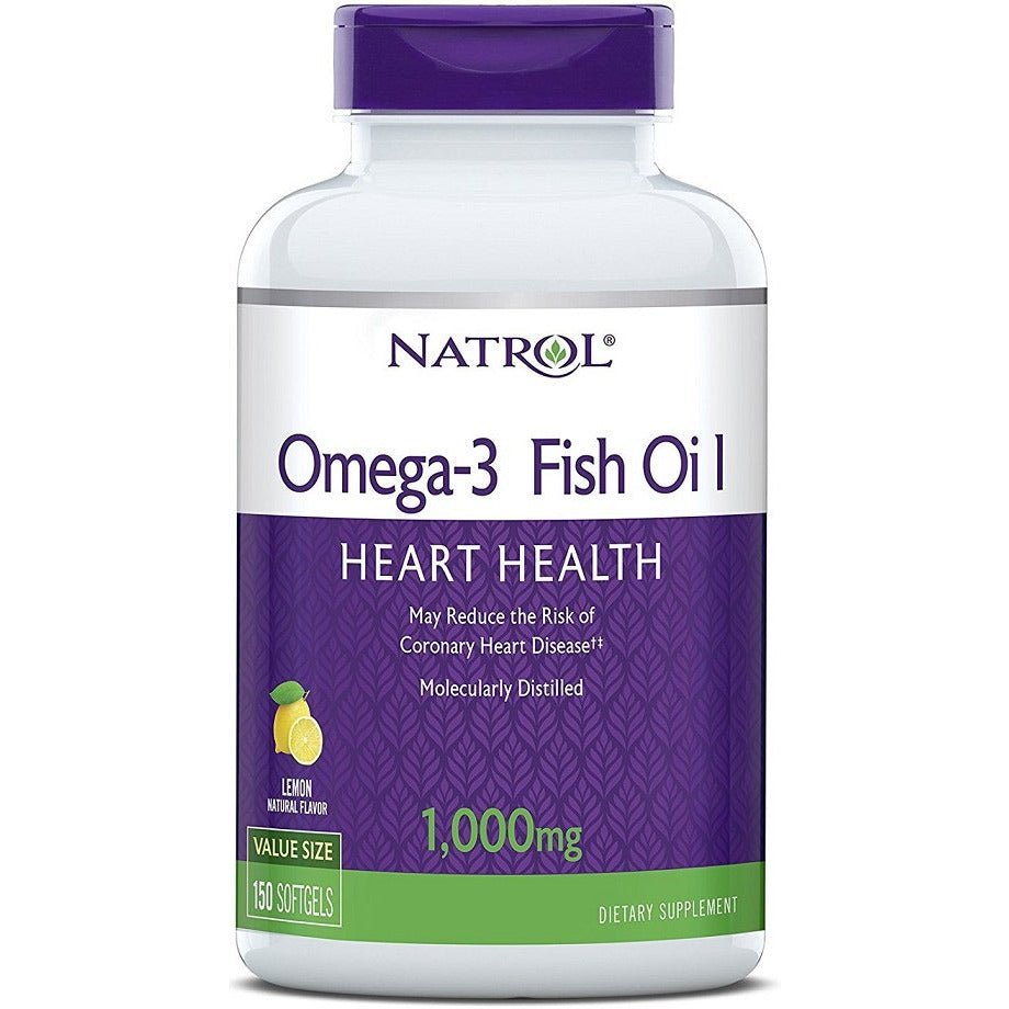 Natrol Omega - 3 Fish Oil 1000mg 150 softgels Kwasy Omega - 3 - Sklep Witaminki.pl