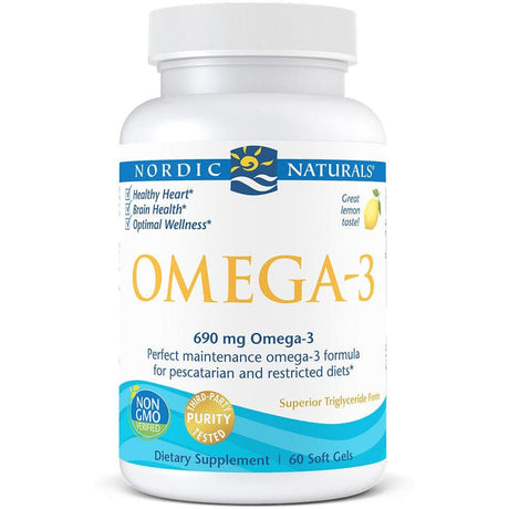 Kwasy Omega-3 Nordic Naturals Omega-3 Fish Softgels 60 softgels Cytryna - Sklep Witaminki.pl