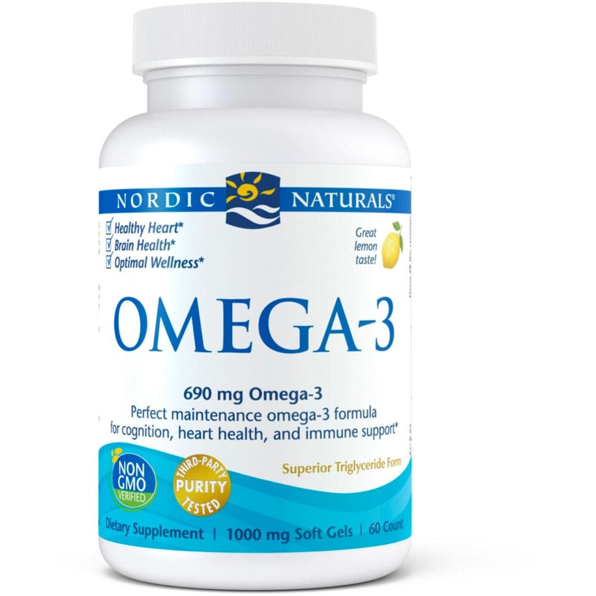 Kwasy Omega-3 Nordic Naturals Omega-3 Softgels 120 softgels Cytryna - Sklep Witaminki.pl