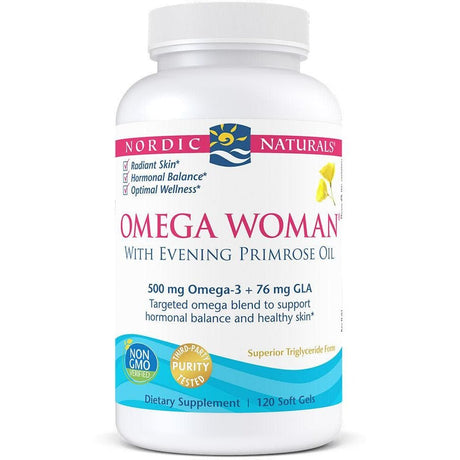 Kwasy Omega-3 Nordic Naturals Omega Woman 120 softgels Cytryna - Sklep Witaminki.pl
