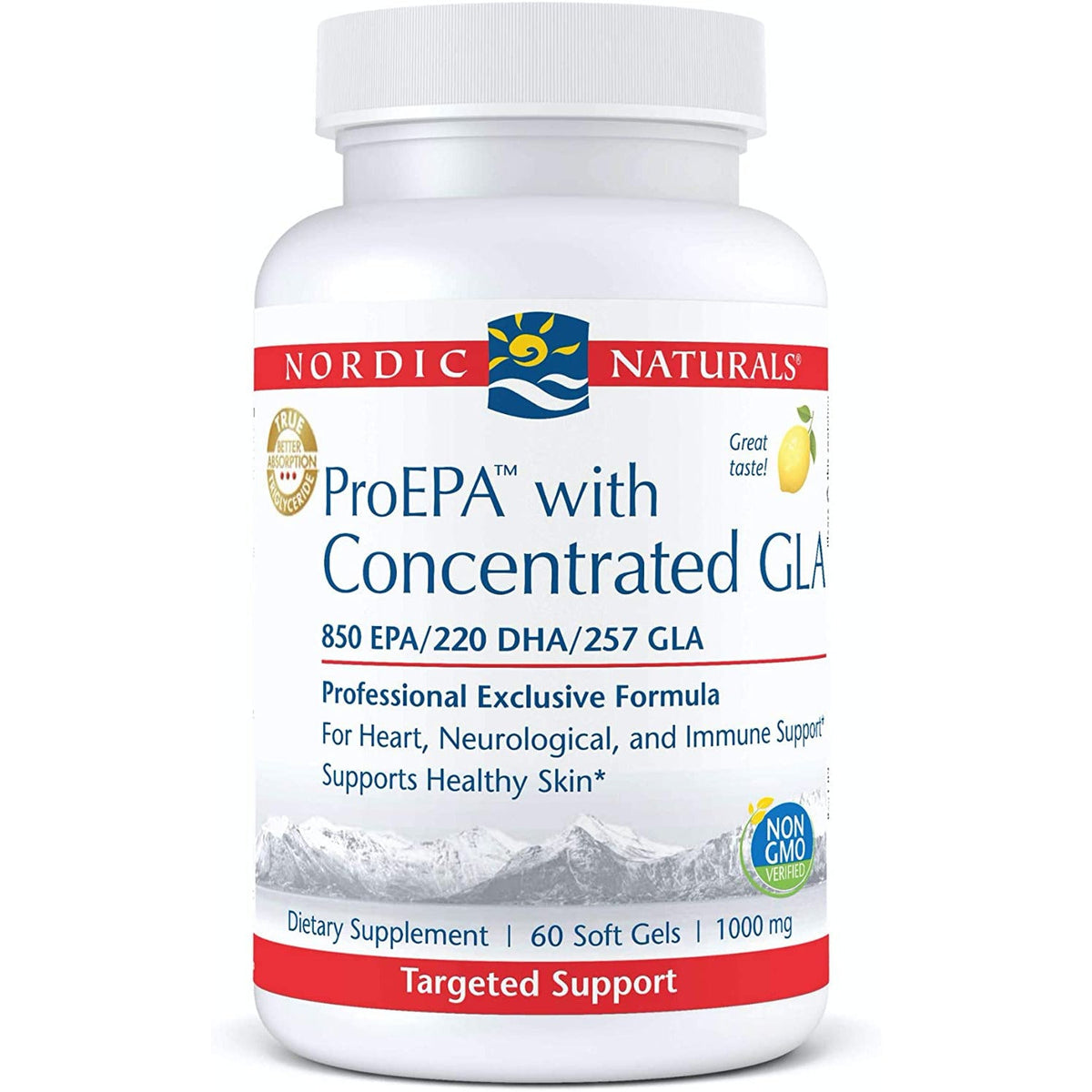 Nordic Naturals ProEPA with Concentrated GLA Lemon 60 softgels Kwasy Omega - 3 - Sklep Witaminki.pl