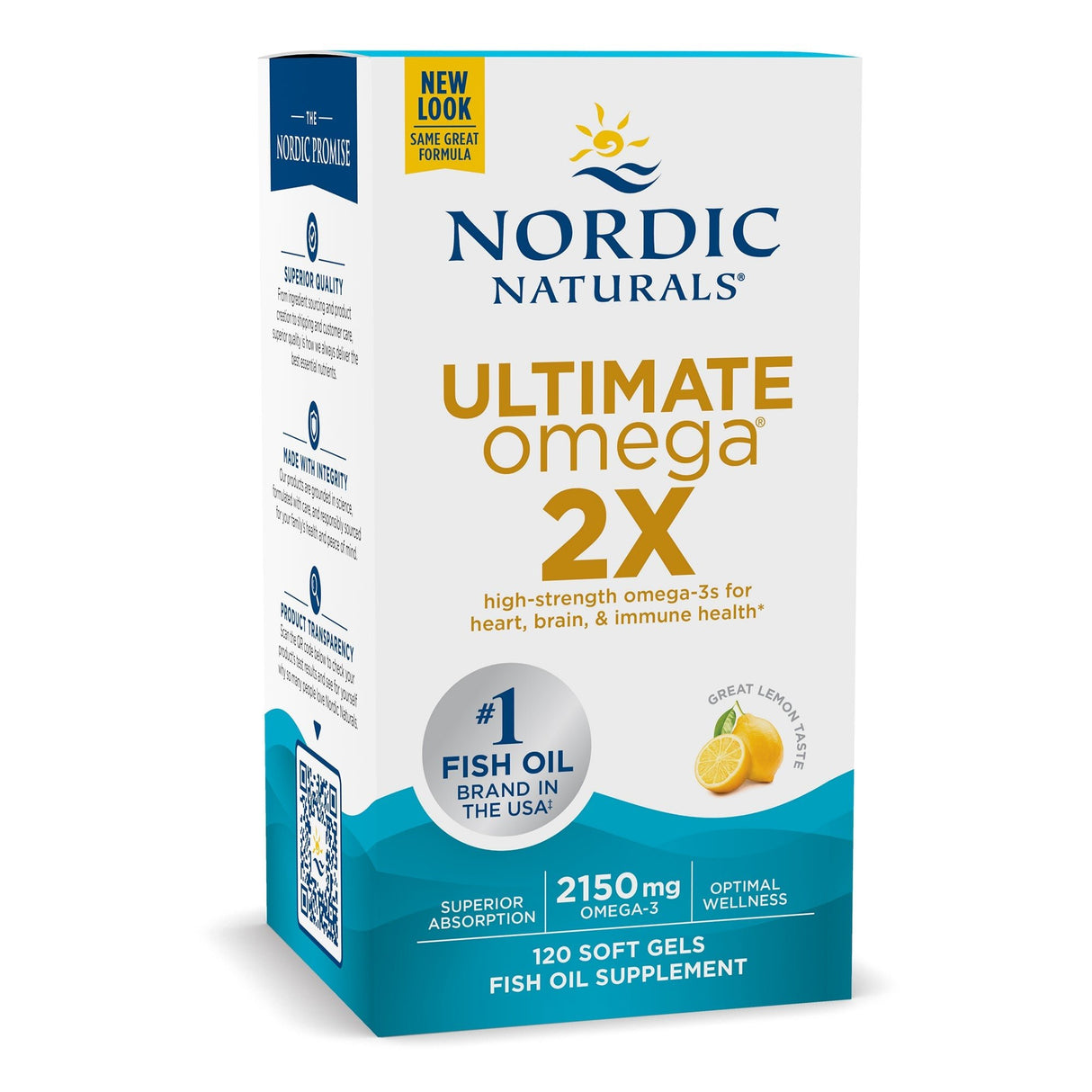 Kwasy Omega-3 Nordic Naturals Ultimate Omega 2X 120 softgels Lemon - Sklep Witaminki.pl