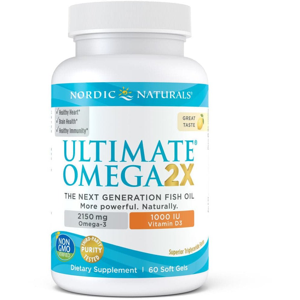 Kwasy Omega-3 Nordic Naturals Ultimate Omega 2X with Vitamin D3 60 softgels Cytryna - Sklep Witaminki.pl