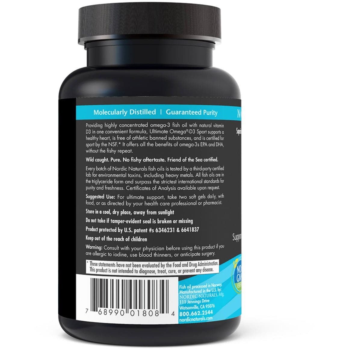 Kwasy Omega-3 Nordic Naturals Ultimate Omega-D3 Sport 60 softgels Cytryna - Sklep Witaminki.pl