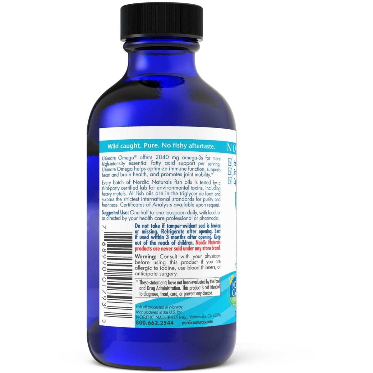 Kwasy Omega-3 Nordic Naturals Ultimate Omega Liquid 119 ml Cytryna - Sklep Witaminki.pl