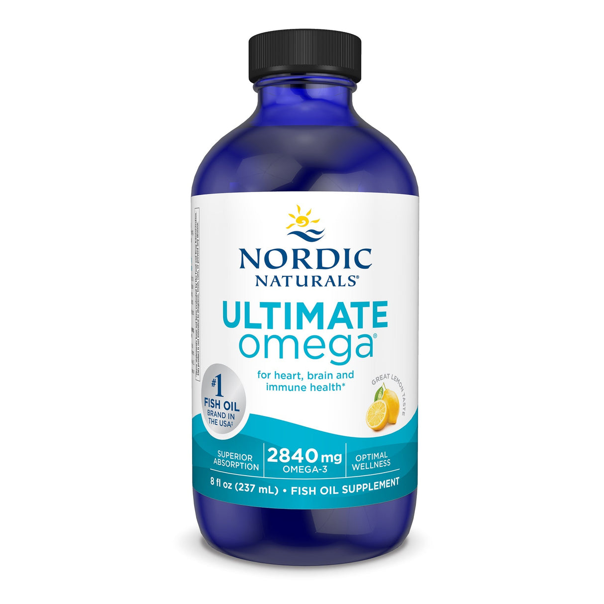Kwasy Omega-3 Nordic Naturals Ultimate Omega Liquid 237 ml Cytryna - Sklep Witaminki.pl