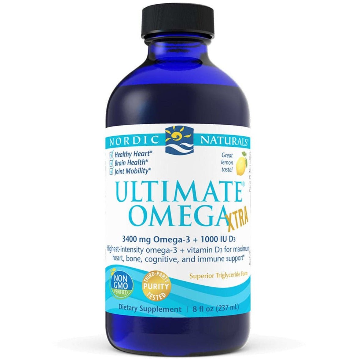 Kwasy Omega-3 Nordic Naturals Ultimate Omega Xtra Liquid 237 ml Cytryna - Sklep Witaminki.pl