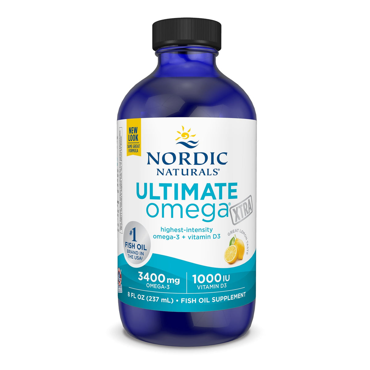 Kwasy Omega-3 Nordic Naturals Ultimate Omega Xtra Liquid 237 ml Cytryna - Sklep Witaminki.pl