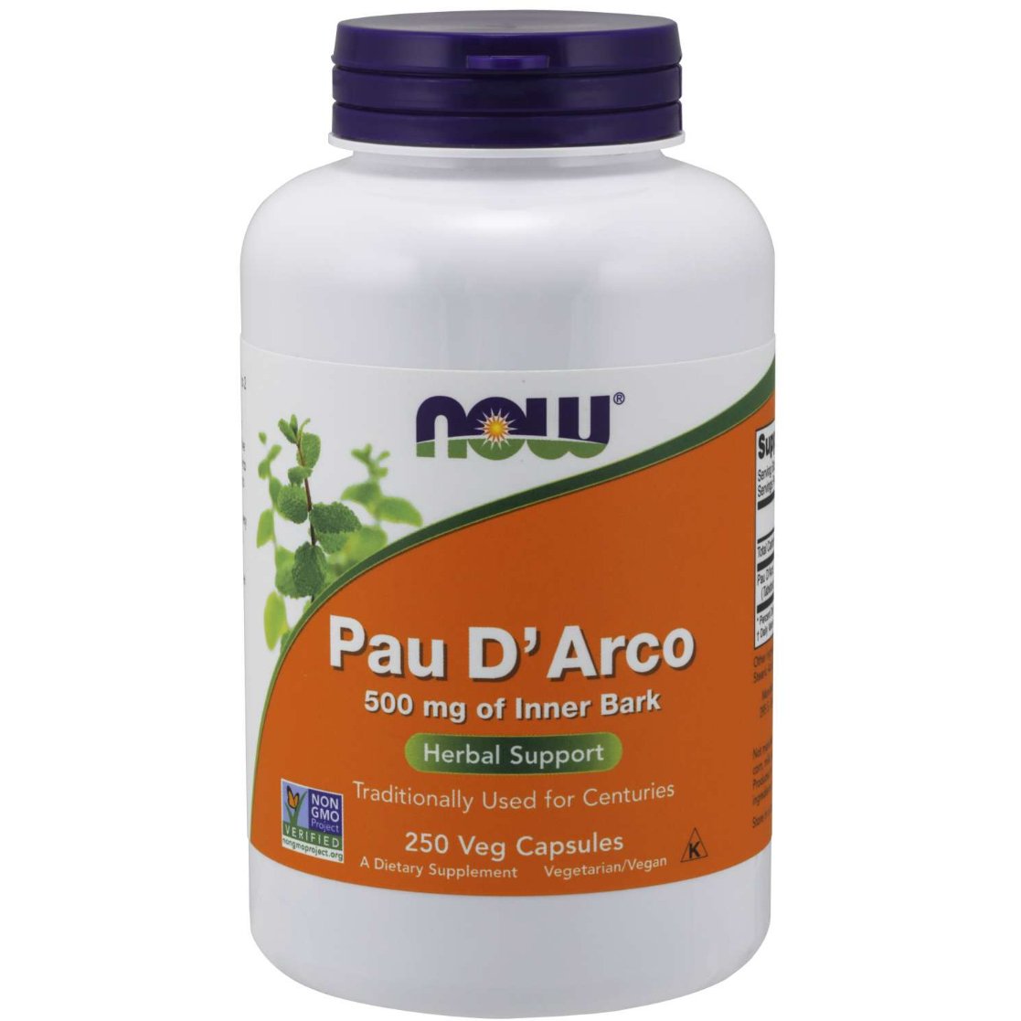 Lapacho Czerwone NOW Foods Pau D'Arco 500 mg 250 vcaps - Sklep Witaminki.pl