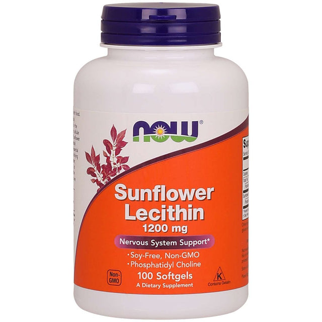 Lecytyna Słonecznikowa NOW Foods Sunflower Lecithin 1200 mg 100 softgels - Sklep Witaminki.pl