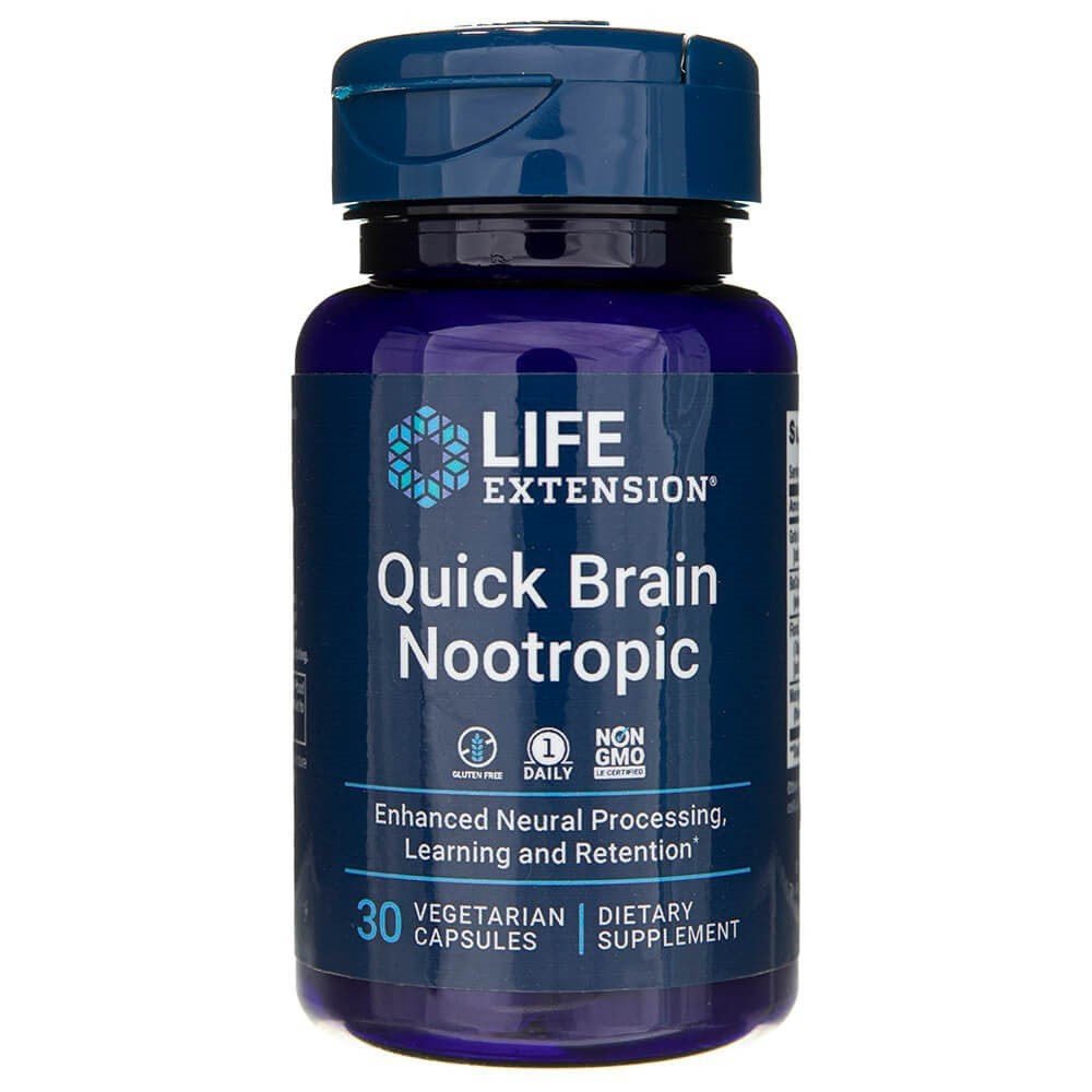 Life Extension Quick Brain Noontropic 30 caps Kompleks Nootropików - Sklep Witaminki.pl