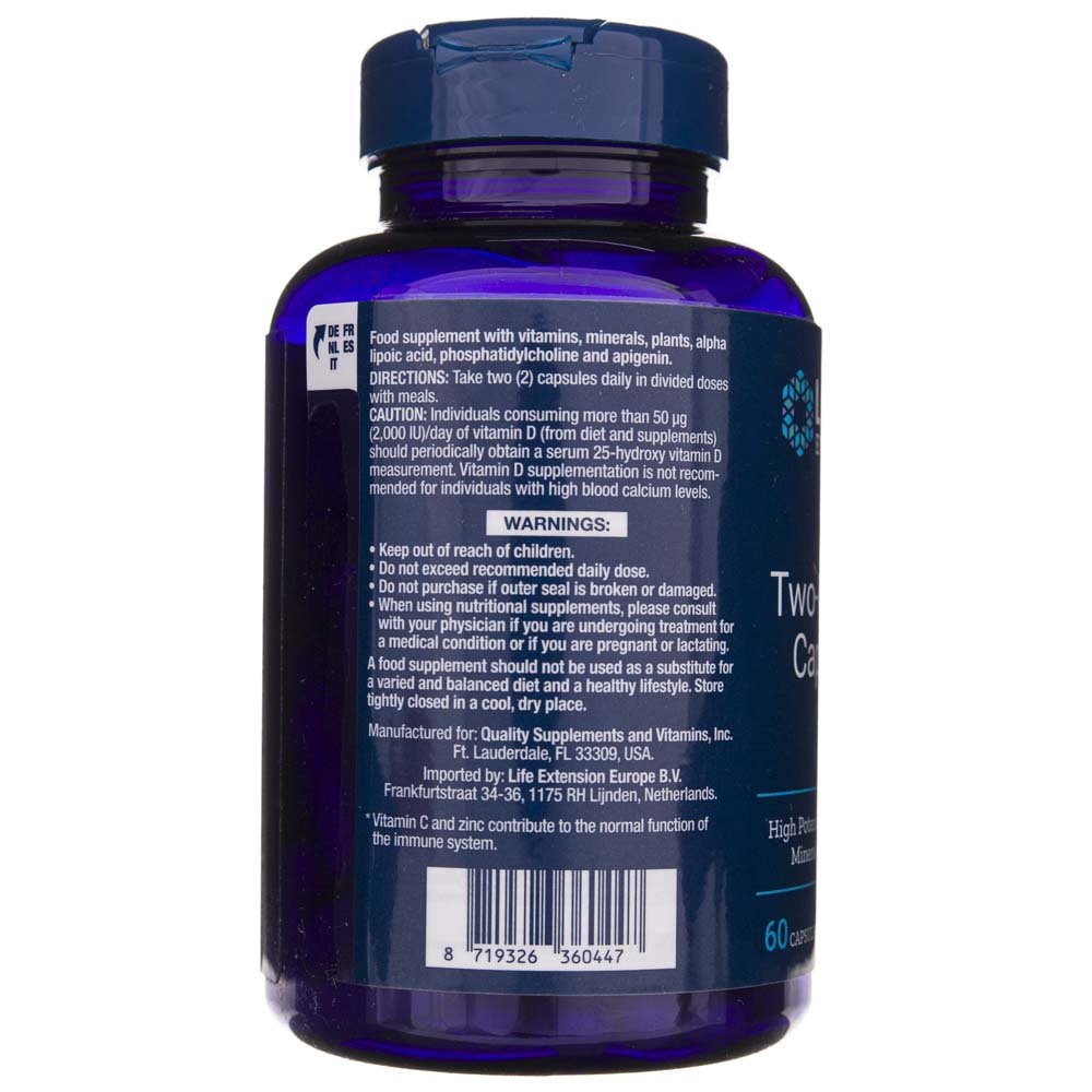 Life Extension Two - Per - Day Capsules 60 caps Kompleks witamin uniwersalny - Sklep Witaminki.pl