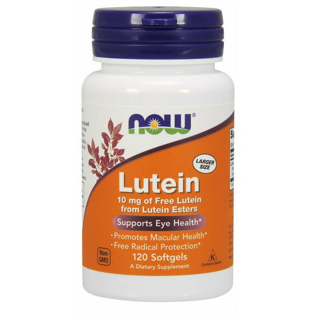 Luteina NOW Foods Lutein 10 mg 120 softgels - Sklep Witaminki.pl