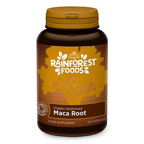 Rainforest Foods Organic Maca Root Capsules 120 caps Maca - Sklep Witaminki.pl