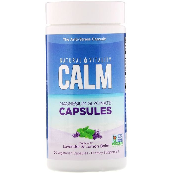 Natural Vitality Calm Magnesium Glycinate 120 vcaps Magnez - Sklep Witaminki.pl