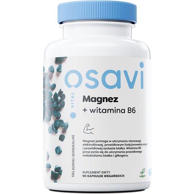 Osavi Magnez + Witamina B6 90 vegan caps Magnez - Sklep Witaminki.pl