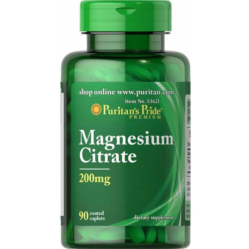 Puritan's Pride Magnesium Citrate 200 mg 90 tabs Magnez - Sklep Witaminki.pl