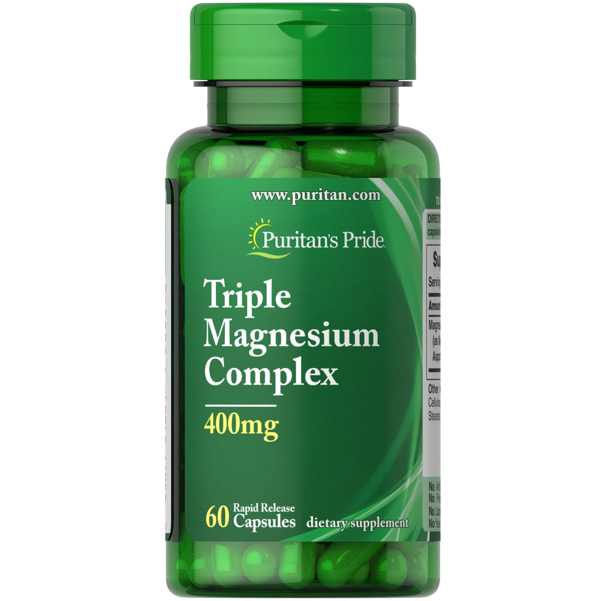 Puritan's Pride Triple Magnesium Complex 400 mg 60 caps Magnez - Sklep Witaminki.pl