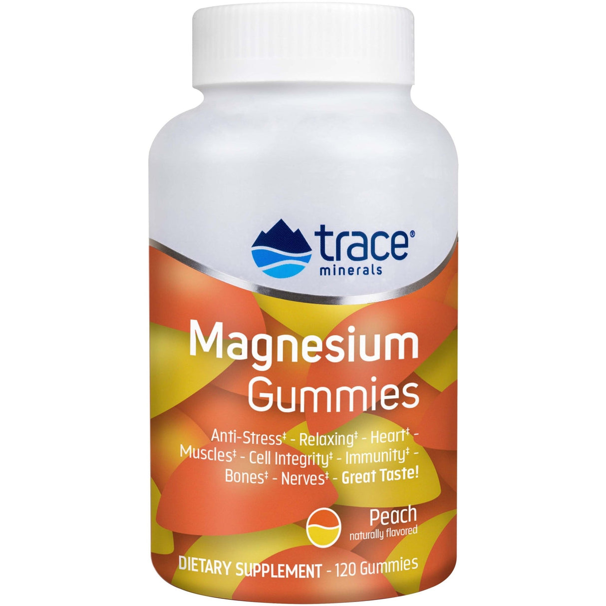 Magnez Trace Minerals Magnesium Gummies 120 gummies Peach - Sklep Witaminki.pl