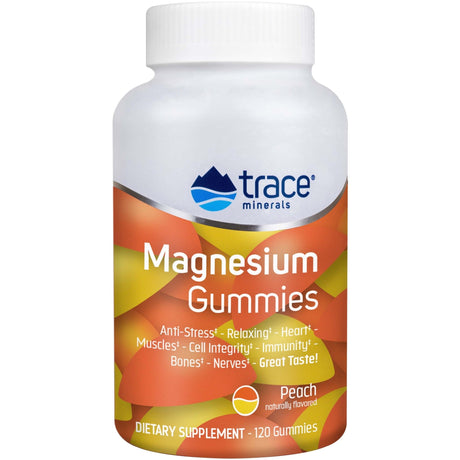 Magnez Trace Minerals Magnesium Gummies 120 gummies Peach - Sklep Witaminki.pl